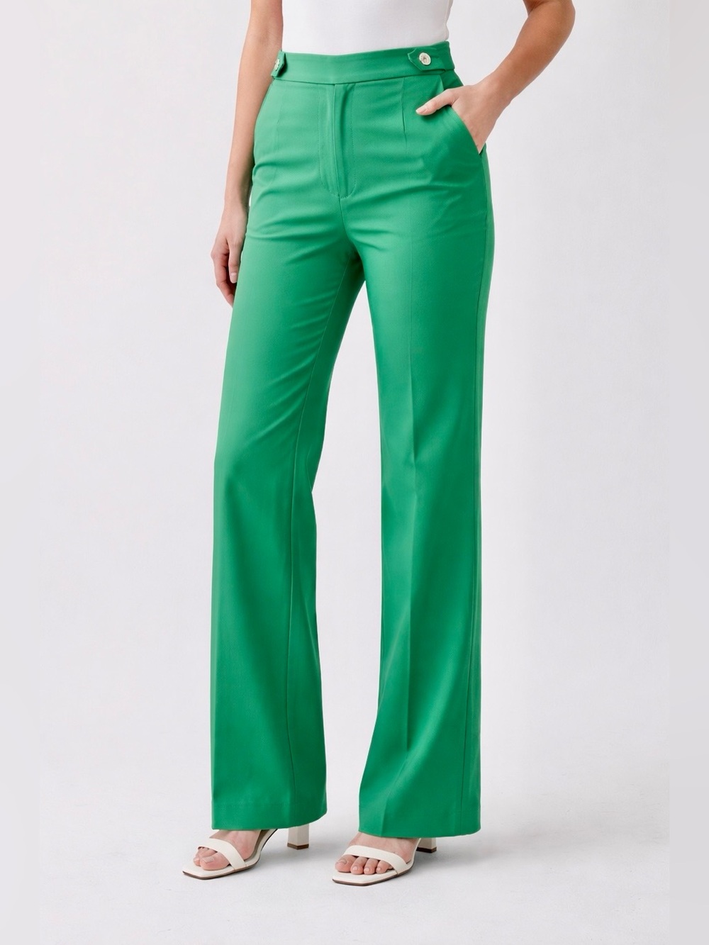 Counterparts High-Waist Wide-Leg Pants - Green
